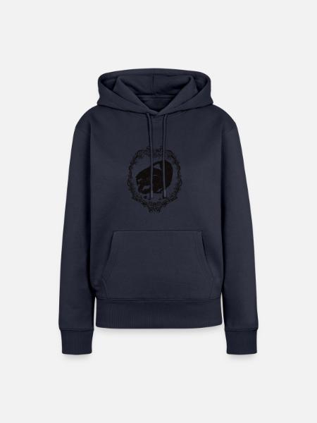 Dunkleosteus black - Frauen Premium Bio Hoodie - Navy