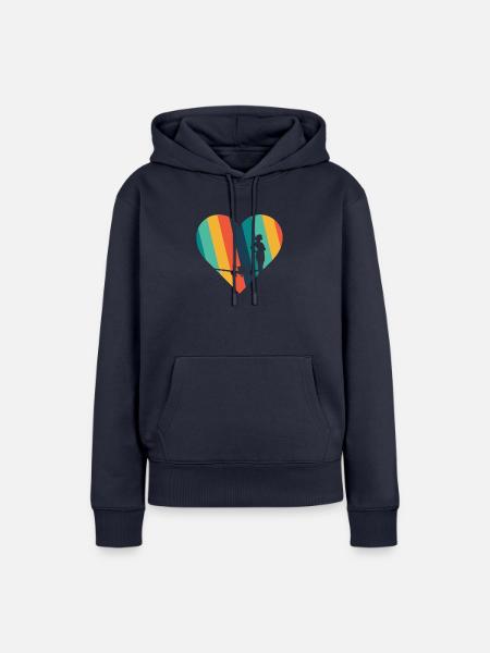 Stewardess Flugbegleiter - Frauen Premium Bio Hoodie - Navy