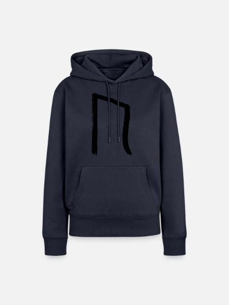 2 uruz schwarz - Frauen Premium Bio Hoodie - Navy