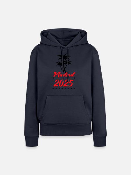 madrid 2025 - Frauen Premium Bio Hoodie - Navy