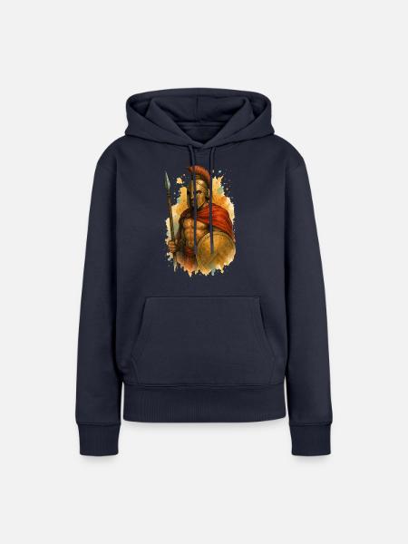 spartaner krieger - Frauen Premium Bio Hoodie - Navy