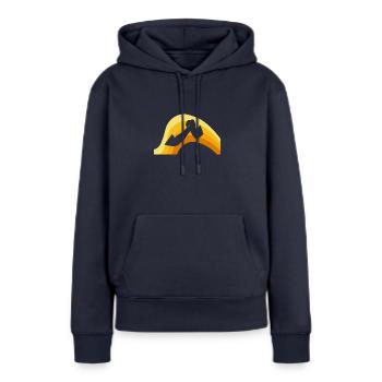 Muscles de l’homme forts - Sweat à capuche Premium bio Femme - bleu marine - Devant - Julia (174cm)