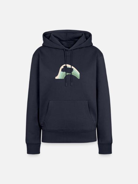 Ernte Bauer - Frauen Premium Bio Hoodie - Navy