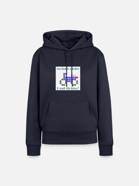 mein hobby motorrad - Frauen Premium Bio Hoodie - Navy