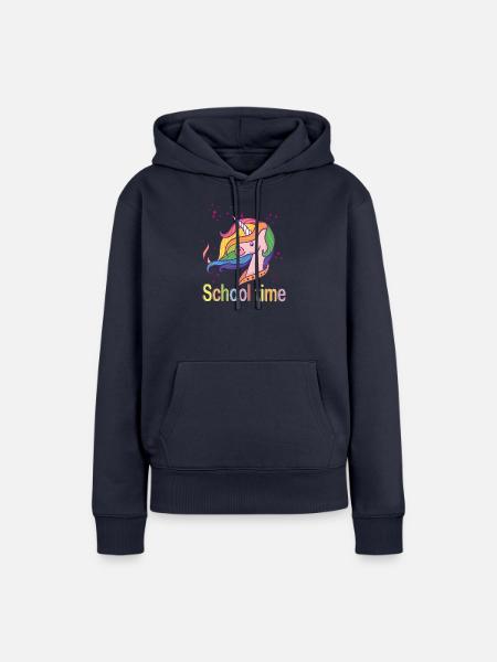School Time, Einschulung - Frauen Premium Bio Hoodie - Navy