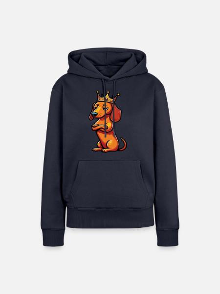 Dackel Dackelbesitzer Dackelhalter Dackelliebhaber - Frauen Premium Bio Hoodie - Navy