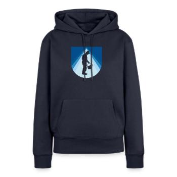 Blume Hobbygärtner Gärtnern - Frauen Premium Bio Hoodie - Navy - Vorne - Julia (174cm)