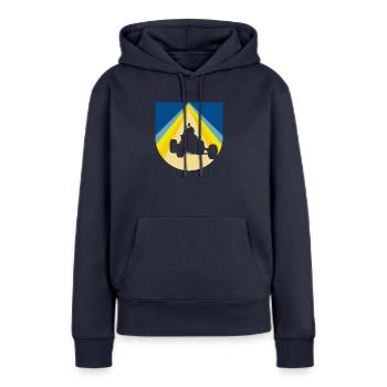 Auto Motorsport - Frauen Premium Bio Hoodie - Navy - Vorne - Julia (174cm)