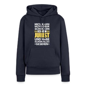 Nicht schockbarer Jurist - Frauen Premium Bio Hoodie - Navy - Vorne - Julia (174cm)