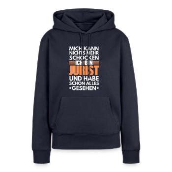 Nicht schockbarer Jurist - Frauen Premium Bio Hoodie - Navy - Vorne - Julia (174cm)