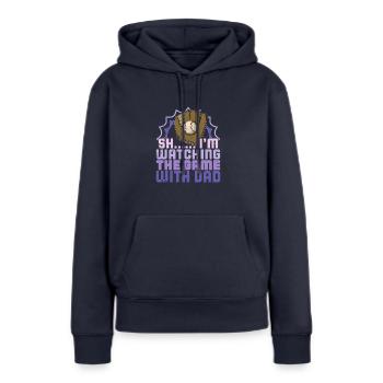 Handschuhe Ball Baseball Schläger USA Spruch - Frauen Premium Bio Hoodie - Navy - Vorne - Julia (174cm)