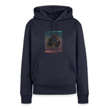 Tontechniker Subwoofer Analog Sound Spruch - Frauen Premium Bio Hoodie - Navy - Vorne - Julia (174cm)