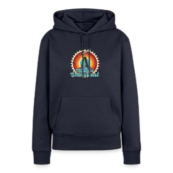 Sternenbeobachtung Teleskop Astronomen - Frauen Premium Bio Hoodie - Navy - Vorne - Julia (174cm)