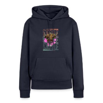 Schottisches Hochlandrind Bauernhof Landwirt - Frauen Premium Bio Hoodie - Navy - Vorne - Julia (174cm)