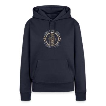 Yoga Hindu Hamsa Eye Symbol Talisman Buddha - Frauen Premium Bio Hoodie - Navy - Vorne - Julia (174cm)