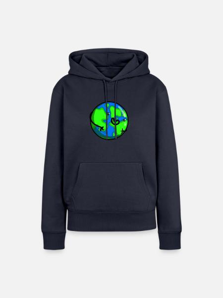 Planet Erde - Frauen Premium Bio Hoodie - Navy