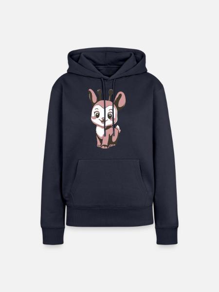 SÜSSES TIER - Frauen Premium Bio Hoodie - Navy