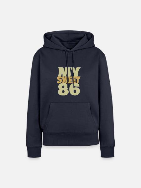 86 - Frauen Premium Bio Hoodie - Navy