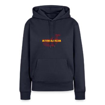 Jamon Spanische Küche Schweinefleisch Schinken - Frauen Premium Bio Hoodie - Navy - Vorne - Julia (174cm)