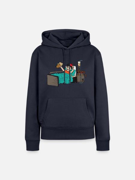 Patient Bier Geschenk - Frauen Premium Bio Hoodie - Navy