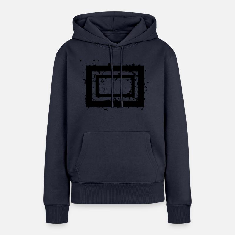Style techno - Sweat à capuche Premium bio Femme - bleu marine