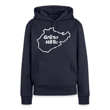 Gruene Hölle - Frauen Premium Bio Hoodie - Navy - Vorne - Julia (174cm)