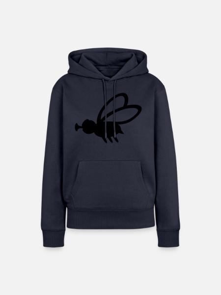 Stubenfliege / house fly (mini, 1c) - Frauen Premium Bio Hoodie - Navy