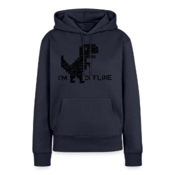 Ich bin offline. Du bist offline, kein Internet, - Frauen Premium Bio Hoodie - Navy - Vorne - Julia (174cm)
