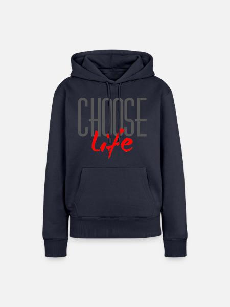 Choose life - Frauen Premium Bio Hoodie - Navy