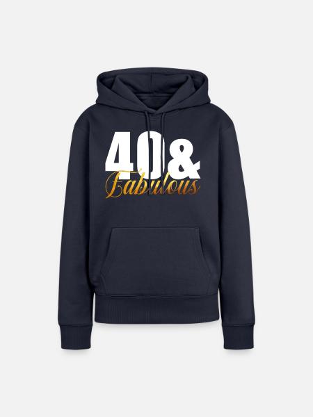 40 & fabelhaft - Frauen Premium Bio Hoodie - Navy
