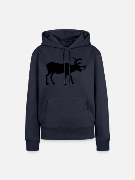 Reindeer - Frauen Premium Bio Hoodie - Navy