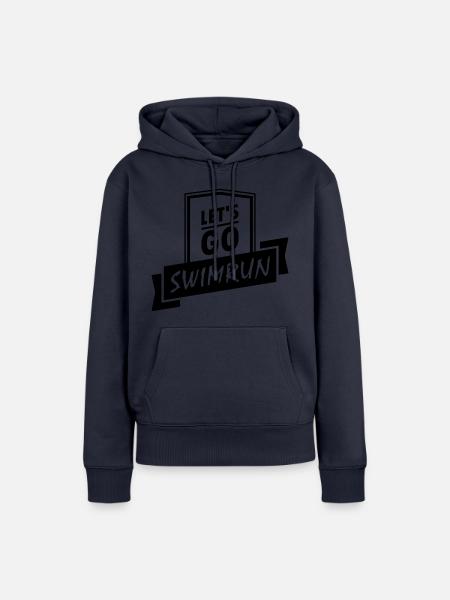Lass s GO Swimrun - Frauen Premium Bio Hoodie - Navy