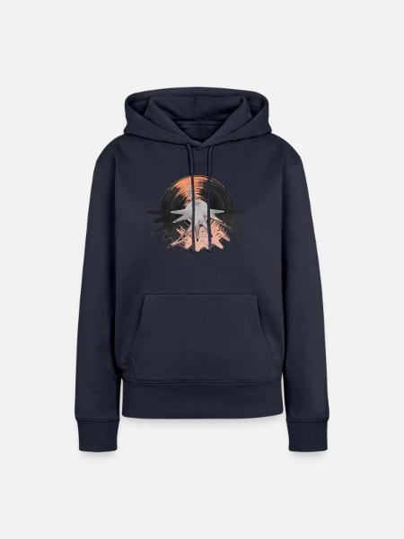 Vinyl - Frauen Premium Bio Hoodie - Navy