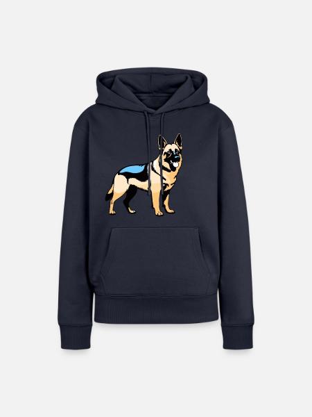 Schäferhund - Pet Dog Design - Frauen Premium Bio Hoodie - Navy