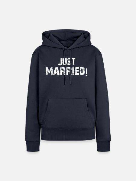 frisch verheiratet - Frauen Premium Bio Hoodie - Navy