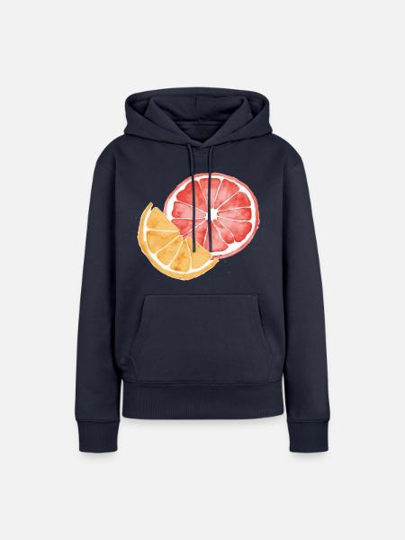 Obst - Frauen Premium Bio Hoodie - Navy