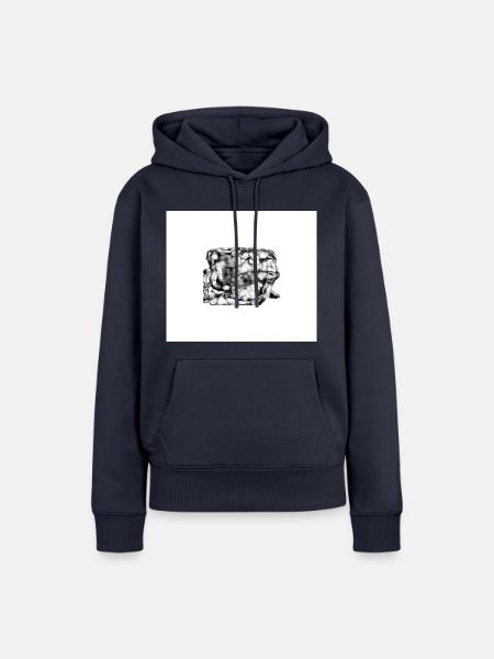 Versteckte Schlange - Frauen Premium Bio Hoodie - Navy