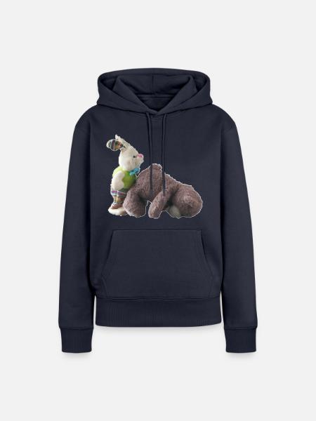 Teddybär Hase - Frauen Premium Bio Hoodie - Navy