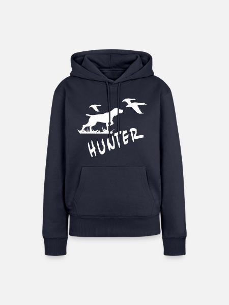 Hunter Jäger Waidmann - Frauen Premium Bio Hoodie - Navy