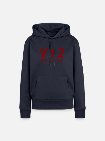 v12Biturbo - Frauen Premium Bio Hoodie - Navy