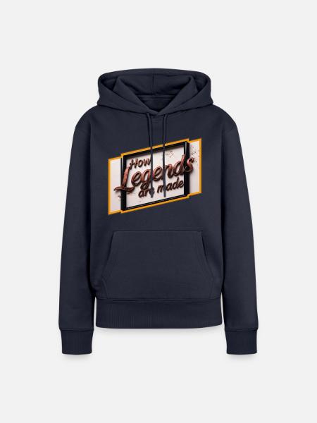 Wie Legenden geboren werden - Frauen Premium Bio Hoodie - Navy