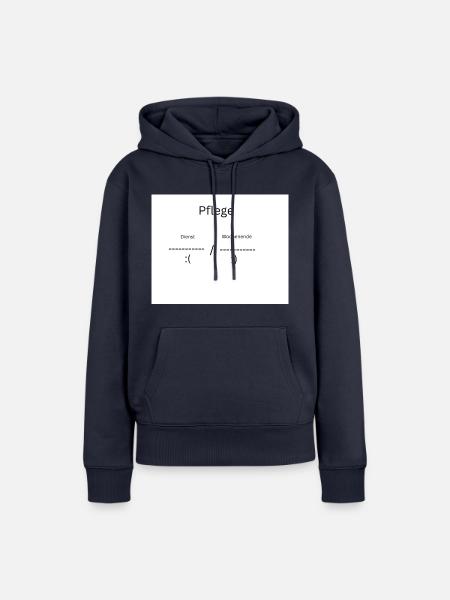 Pflegen - Frauen Premium Bio Hoodie - Navy