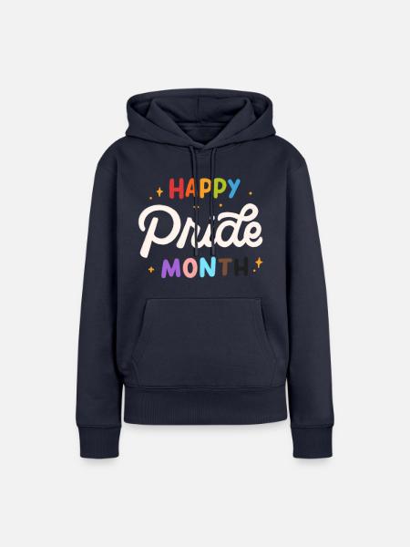 Happy Pride Month - Frauen Premium Bio Hoodie - Navy