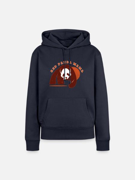 Panda - Frauen Premium Bio Hoodie - Navy