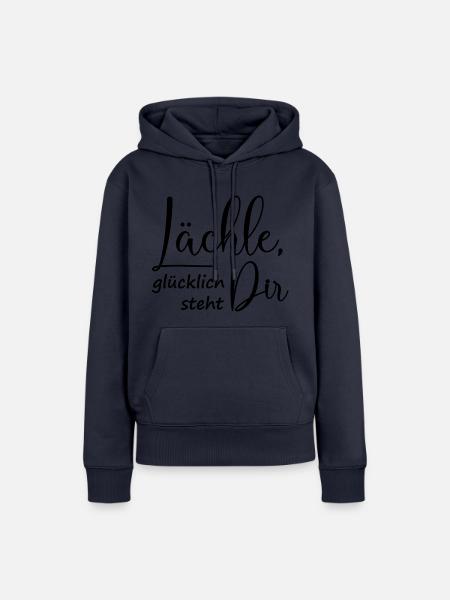Glücklich steht dir - Frauen Premium Bio Hoodie - Navy
