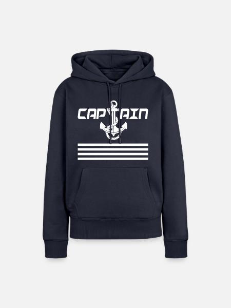Kapitän - Frauen Premium Bio Hoodie - Navy