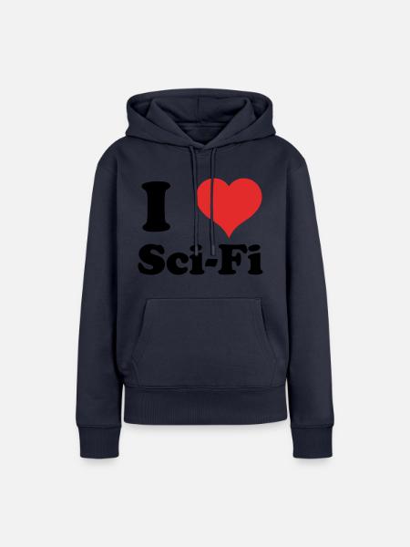 i love Sci-Fi - Frauen Premium Bio Hoodie - Navy