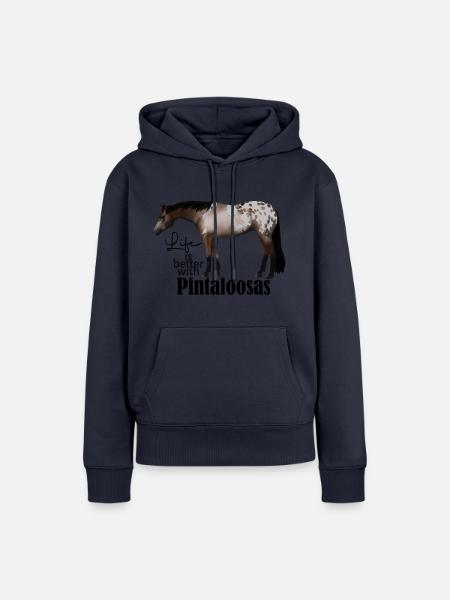 Pintaloosa Westernpferd - Frauen Premium Bio Hoodie - Navy