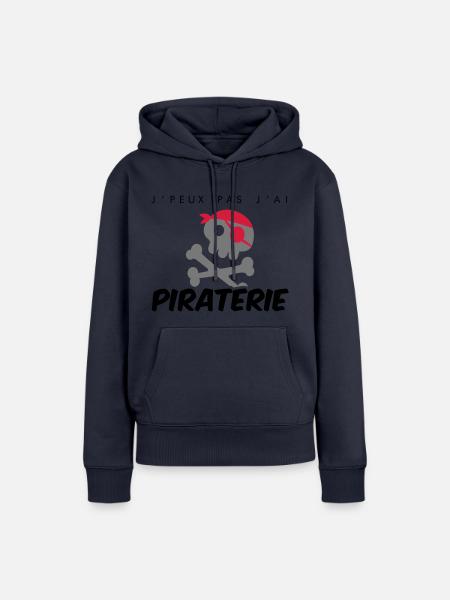 PIRATE - Frauen Premium Bio Hoodie - Navy