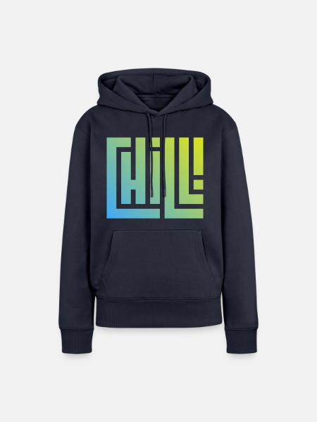 chill out - Frauen Premium Bio Hoodie - Navy